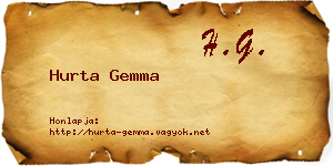 Hurta Gemma névjegykártya